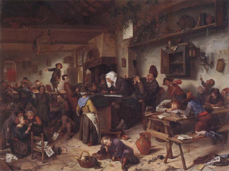 Jan Steen A Shool for boys and girls Sweden oil painting art